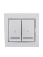 Переключатель проходной 2-кл. СП Mira 10А с сер. вставкой бел. 701-0215-106 Lezard pe554906 фото