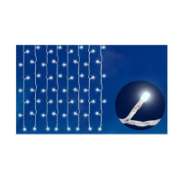 Гирлянда занавес светодиод. ULD-C1515-160/DTA WHITE IP20 с контроллером 160led 1.5х1.5м прозр. бел. UNIEL 06738 Uniel pe819610 фото