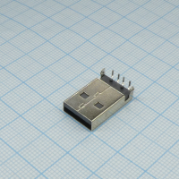 480370001 Разъем USB, тип A, USB 2.0, вилка, 4 контакта, угловой, DIP монтаж Molex pe407195 фото