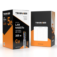 Кабель витая пара U/UTP 4х2х24AWG(0.51мм) кат.5E PVC TOKOV PRO Fluke tested (м) TOKOV ELECTRIC TKP-C06-U42-5E-305-PVC TOKOV ELECTRIC pe1067419 фото