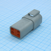 DT04-4P DT Series Contact Size 16 4 Way Gray Receptacle Housing TE Connectivity pe522396 фото