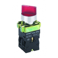 Переключатель NP2-BK12365 2 полож. с фиксацией 1НО+1НЗ зел. AC 230В (LED) IP40 575496 CHINT pe657053 фото