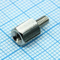 H-L0700-1300-5-03-1N1W Стойка латунная никелированная шестигранная М3 отверстие-винт, L= 7мм CONNFLY pe385693 фото