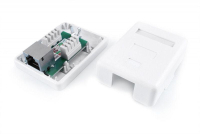 Розетка компьютерная 1-м ОП SB1-1-8P8C-C6-SH-WH RJ45 (8P8C) кат.6 экранир. Dual IDC 430236 Hyperline pe577182 фото
