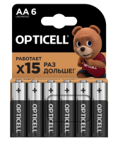 Элемент питания алкалиновый AA/LR6 (блист. 6шт) Basic 5051006 Opticell pe680095 фото