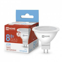 Лампа светодиодная LED-JCDR-VC 8Вт рефлектор 6500К холод. бел. GU5.3 720лм 230В 4690612024721 IN HOME pe575903 фото
