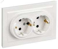 BRITE Роз. 2-я с з/к/ш 16А в сб. РСш12-3-БрБ бел. BR-R24-16-K01-F-PRO IEK pe734112 фото