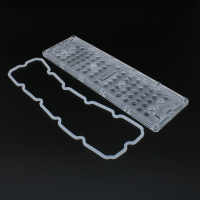 AJHB236D64LED60G Групповая прямоугольная линза на 64 светодиода 3030/2835, эфф=90%, диаграмма 60°, 236x70мм H:7,1мм, PC-1250Z ASAHI OPTICS pe758176 фото