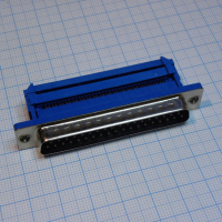 DS1036-37MPU2PX-YT Разъем D-Sub IDC, вилка 37 контактов на плоский кабель с защелкой, синий изолятор CONNFLY pe336033 фото