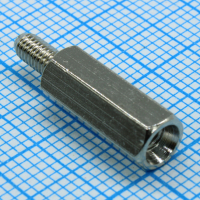 H-L1400-2000-5-03-1N1W Стойка латунная никелированная шестигранная М3 отверстие-винт, L= 14мм CONNFLY pe523425 фото