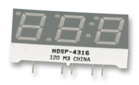 HDSP-433G Индикатор 7-сегментный 3-знаковый общий катод 0.4 Broadcom pe200610 фото