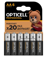 Элемент питания алкалиновый AA/LR6 (блист. 6шт) Professional 5052003 Opticell pe680098 фото