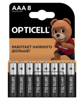 Элемент питания алкалиновый AAA/LR03 (блист. 8шт) Basic 5051009 Opticell pe680099 фото