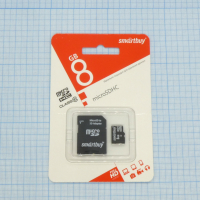 Карта памяти MicroSDHC 8GB   10 класс SmartBuy pe366758 фото
