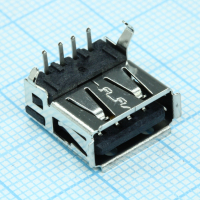 292303-4 Разъем USB тип A, USB 2.0, розетка, 4 вывода, монтаж в отверстие, прямой угол TE Connectivity pe333227 фото