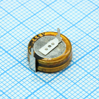 DCS5R5224HF Ионистор стандартный мини 5,5V, 0,22F, -25...+70°C, 1000h, 11,5x5,5mm, горизонтального исполнения KORCHIP pe357547 фото