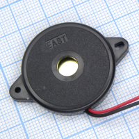 TFM-01 Пьезоизлучатель 75db/12v/3.5mA d=30  1.3kHz гибкие выводы EAST pe30635 фото