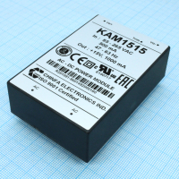 KAM1515 AC-DC, 15Вт, выход 15В/1A, рег. вых=±10%Uном, вход 85…265V AC, 47…63Гц / 120...370V DC,  изоляция 3000V AC, в кожухе 76х51х23мм, -20…+50°С CHINFA pe115115 фото