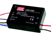 LDH-45B-700WDA DC/DC LED повышающий, вход 18…32В, выход 36…64В/0.7А, КПД до 95%, DALI, 75x53x22.7мм, проводные выводы, -40…70°C, пластик Mean Well pe380332 фото