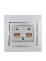 Розетка компьютерная 2-м СП Mira RJ45 сер. метал. 701-1010-141 Lezard pe556205 фото