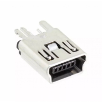 1734753-1 Разъем Mini USB тип B, USB 2.0, розетка, 5 вывод(-ов), Монтаж в Сквозное Отверстие TE Connectivity pe333232 фото