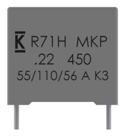 R71PN422050H6K Конденсатор металлопленочный полипропиленовый 2.2мкФ ±10% 630В (26.5 X 11 X 20)мм радиальный 22.5мм 105°C россыпь KEMET pe677297 фото
