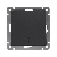 Переключатель проходной 1-кл. СП Афина 10А IP20 механизм графит A0025-Gr UNIVersal pe658098 фото