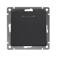 Выключатель 1-кл. СП Афина 10А IP20 с подсветкой механизм графит A0121-Gr UNIVersal pe658100 фото