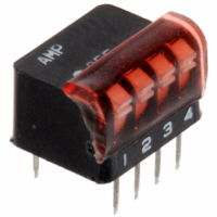 1-5435802-5 Переключатель DIP 4 позиции 24В 0,1А, 2.54mm, угловой TE Connectivity pe333748 фото