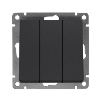 Выключатель 3-кл. СП Афина 10А IP20 механизм графит A0043-Gr UNIVersal pe658101 фото