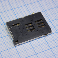 115A-ADA0-R02 Сокет SIM карты вставной 6+2 Pin Attend pe354229 фото