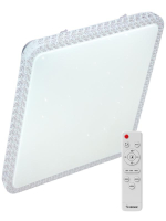 Светильник светодиодный PREMIUM MYSTERY QUADRO 75Вт 230В 3000-6500К 6000лм IP40 530х530х70мм настенно-потолоч. управляемый с пультом ДУ КОСМОС KSMystQD75W Космос pe818357 фото