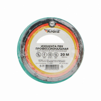 Изолента ПВХ профессиональная 0.18х19мм 20м зел. KR-09-2803 Kranz pe574133 фото