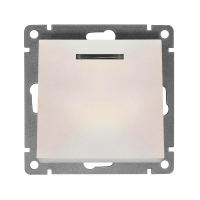 Выключатель 1-кл. СП Афина 10А IP20 с подсветкой механизм жемчуг A0121-OBr UNIVersal pe658102 фото