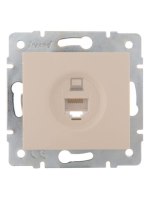 Розетка компьютерная 1-м СП Karina RJ45 механизм крем. 707-0388-139 Lezard pe588982 фото