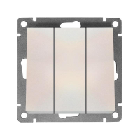 Выключатель 3-кл. СП Афина 10А IP20 механизм жемчуг A0043-OBr UNIVersal pe658103 фото
