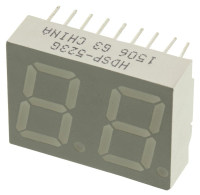 HDSP-523G Индикатор светодиодный 7-сегментный 14.2мм 2-знаковый общий катод зеленый десятичная точка справа Broadcom pe200631 фото