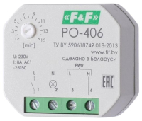 Реле времени PO-406 8А 230В 1НО IP20 задержка выключ./управ. контактом монтаж в коробку d-60мм F&F EA02.001.019 Евроавтоматика F&F pe662711 фото