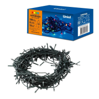 Гирлянда светодиодная ULD-S1000-100/DGA MULTI IP20 10м 100 LED разноцвет. свет провод зел. Uniel UL-00008405 Uniel pe819639 фото