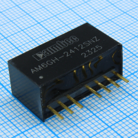 AM6GH-2412SNZ DC/DC, 6Вт, вход 9…36В, выход 12В/0.5А, изоляция 1600В DC, КПД 86%, максимальная емкостная нагрузка не более 470мкФ, вход On/Off, SIP8, 22x9.5x12мм, -40…105°C, пластик AIMTEC pe526264 фото