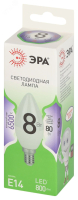 Лампа светодиодная LED 8 Вт 800Лм 6500К свеча холодный E14 220-240В LED B35-8W-865-E14 Green Line Б0067101 Эра pe876728 фото
