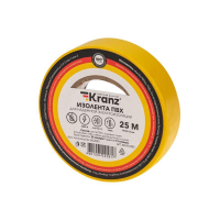 Изолента ПВХ 0.13х19мм 25м желт. KR-09-2202 Kranz pe574138 фото