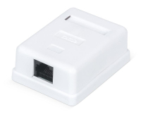 Розетка компьютерная 1-м ОП WR-WS-8P8C-C5E-1 RJ45 кат.5E неэкранир. Dual IDC бел. 505215 WRline pe654011 фото