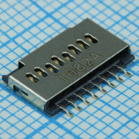 1051620001 Разъем микро SD карты 8 контактов шаг 1.1мм угловой SMD 0.5A/контакт лента на катушке Molex pe549564 фото