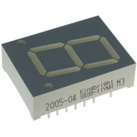 SA08-11YWA 1 разрядный индикатор 20,32мм/желтый/588нм/1.9-4.7мкд/ОА Kingbright pe105404 фото