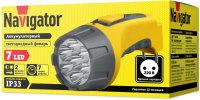 Фонарь аккумуляторный 94 952 NPT-CP04-ACCU 7LED аккум. 4В 700мА.ч прямое ЗУ пластик. 94952 Navigator pe582844 фото