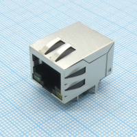 KLS12-TL058N-1x1-G/Y-03-S Розетка 8P8C (RJ45) со светодиодами и трансформатором KLS pe408509 фото