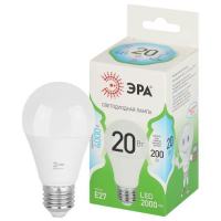 Лампа светодиодная LED 20 Вт 2000Лм 4000К груша нейтральный E27 220-240В LED A60-20W-840-E27 Green Line Б0067116 Эра pe876733 фото
