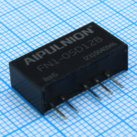 FN1-05D12B DC/DC, 1Вт, вход 4.5…5.5В, выход ±12В/±0.042А, изоляция 1500В DC, КПД 78…80%, максимальная емкостная нагрузка не более 250мкФ, SIP7, 19.5x6x10мм, -40…85°C, пластик AIPULNION pe567741 фото