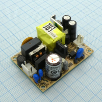 EPS-15-5 AC-DC, 15Вт, мощность без нагрузки <0.3Вт, вход 85…264V AC, 47…63Гц /120…370В DC, выход 5В/3A,  изоляция 3000В AC, на плате 63.5х45.7х24мм, вход/выход разъемы JST, -30…+70°С Mean Well pe196029 фото